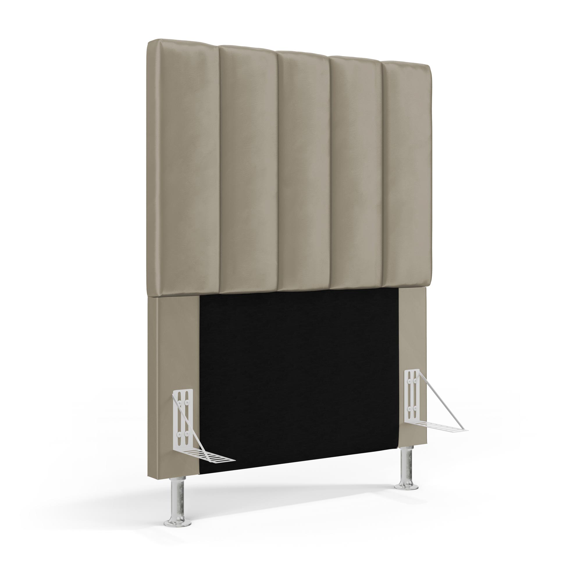 Cabeceira Nashira 90 para Cama de Solteiro N-030 Veludo Bege Aradecor