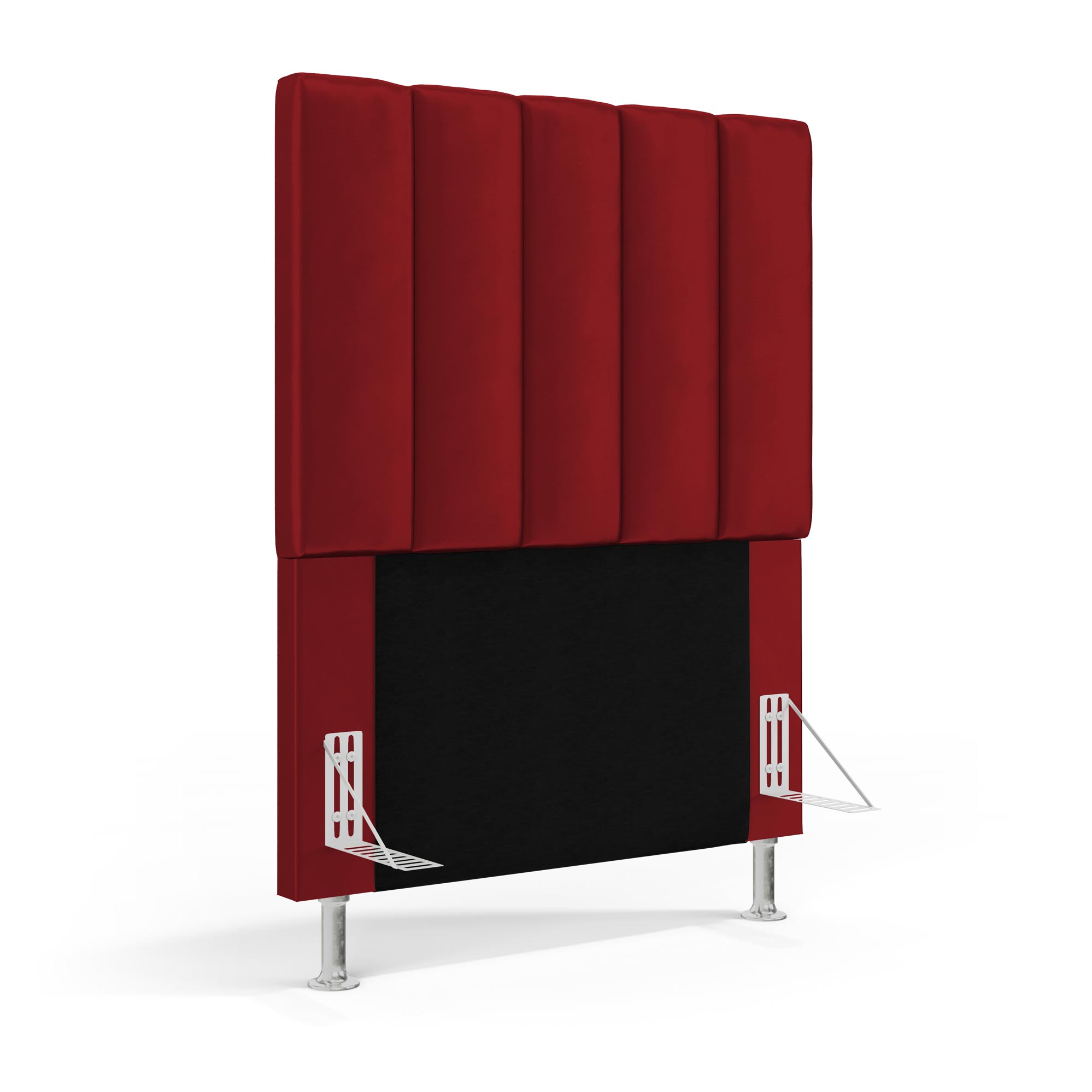 Cabeceira Nashira 90 para Cama de Solteiro N-033 Veludo Vermelho Aradecor