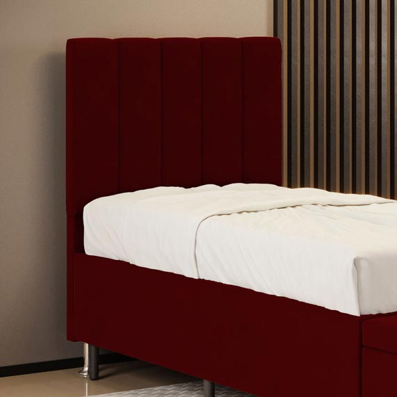 Cabeceira Nashira 90 para Cama de Solteiro Z-002 Sued Bordô Aradecor