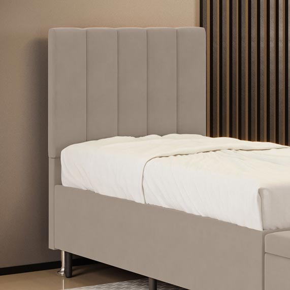 Cabeceira Nashira 90 para Cama de Solteiro Z-003 Sued Bege Aradecor