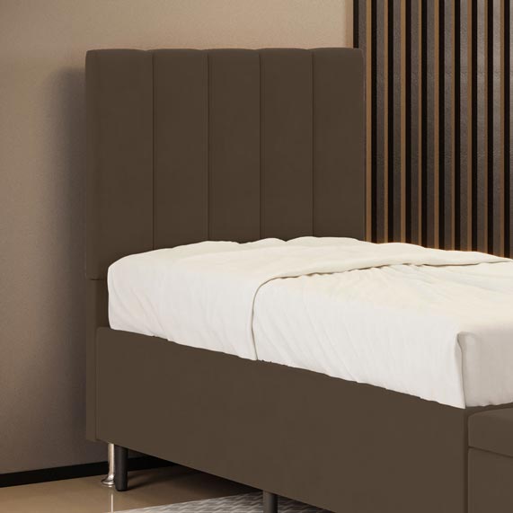Cabeceira Nashira 90 para Cama de Solteiro Z-006 Sued Capuccino Aradecor