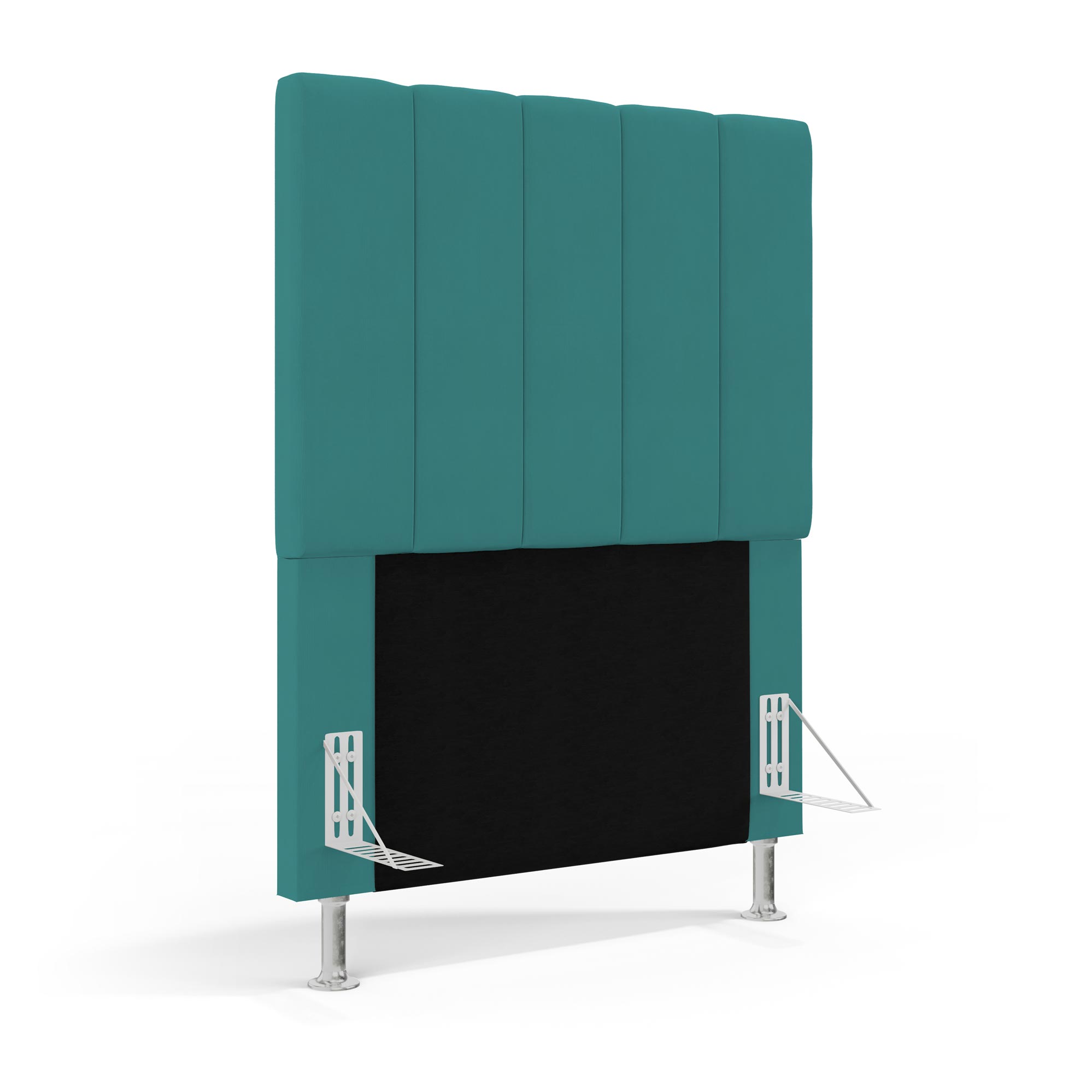 Cabeceira Nashira 90 para Cama de Solteiro Z-016 Sued Azul Turquesa Aradecor