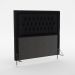 Cabeceira Pegasus 140 Decorativa de Cama Casal N-024 Veludo Preto Aradecor