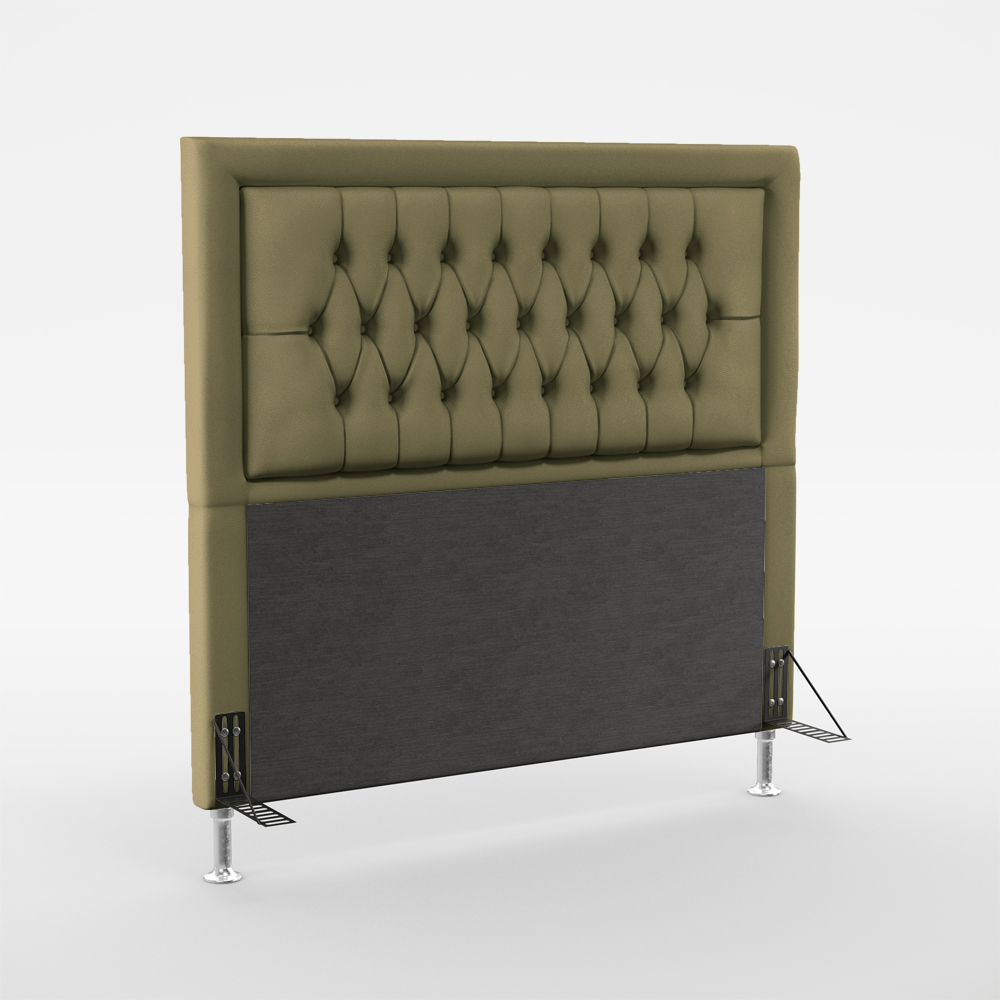 Cabeceira Pegasus 140 Decorativa de Cama Casal N-029 Veludo Capuccino Aradecor