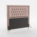 Cabeceira Pegasus 140 Decorativa de Cama Casal N-031 Veludo Rosê Claro Aradecor