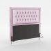 Cabeceira Pegasus 140 Decorativa de Cama Casal Z-021 Sued Rosa Bebê Aradecor