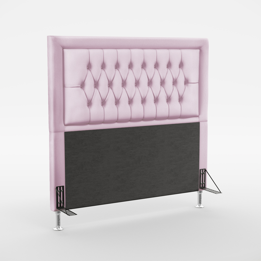 Cabeceira Pegasus 140 Decorativa de Cama Casal Z-021 Sued Rosa Bebê Aradecor