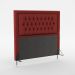 Cabeceira Pegasus 140 Modulada Estofada A-020 Couro Artificial Vermelho Aradecor