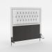Cabeceira Pegasus 140 Para Cama de Casal Couro Artificial Branco Aradecor