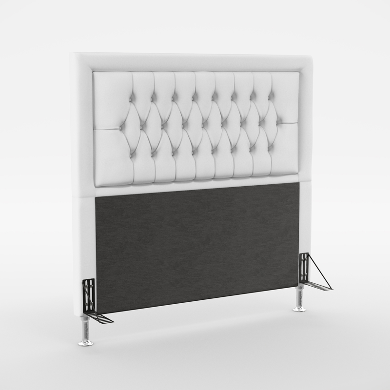 Cabeceira Pegasus 140 Para Cama de Casal Couro Artificial Branco Aradecor