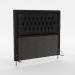 Cabeceira Pegasus 140 Para Cama de Casal Sued Preto Aradecor