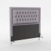 Cabeceira Pegasus 160 Decorativa de Cama Queen N-023 Veludo Cinza Claro Aradecor