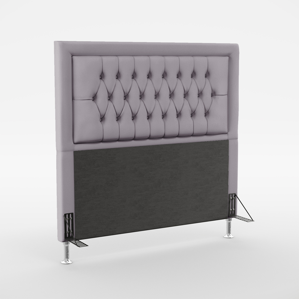 Cabeceira Pegasus 160 Decorativa de Cama Queen N-023 Veludo Cinza Claro Aradecor