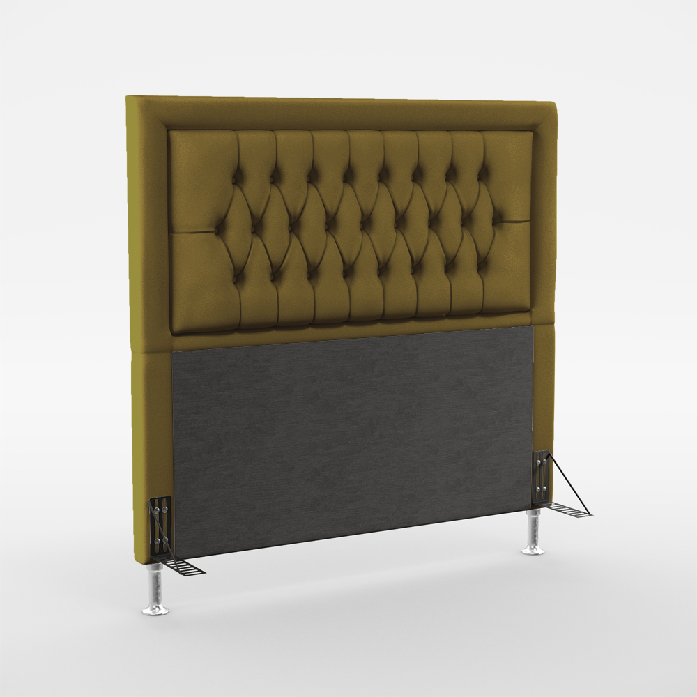 Cabeceira Pegasus 160 Decorativa de Cama Queen N-028 Veludo Marrom Claro Aradecor