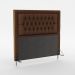 Cabeceira Pegasus 160 Para Cama Queen Couro Artificial Marrom Aradecor