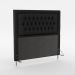 Cabeceira Pegasus 160 Para Cama Queen Couro Artificial Preto Aradecor