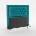 Cabeceira Pegasus 160 Para Cama Queen Sued Azul Turquesa Aradecor