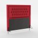 Cabeceira Pegasus 160 Para Cama Queen Sued Vermelho Aradecor