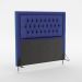 Cabeceira Pegasus 195 Decorativa de Cama King A-019 Couro Artificial Azul Aradecor