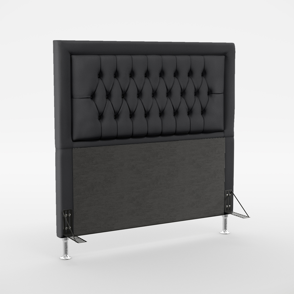 Cabeceira Pegasus 195 Modulada Estofada N-022 Veludo Chumbo Aradecor