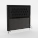 Cabeceira Pegasus 195 Para Cama King Couro Artificial Preto Aradecor