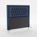 Cabeceira Pegasus 195 Para Cama King Sued Azul Marinho Aradecor