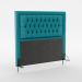 Cabeceira Pegasus 195 Para Cama King Sued Azul Turquesa Aradecor