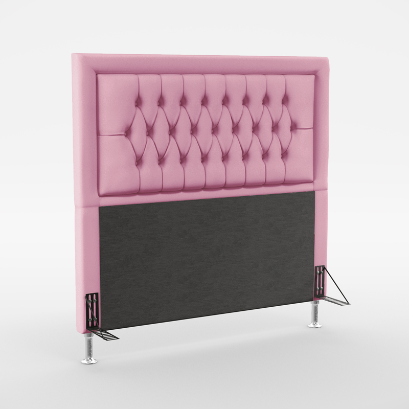 Cabeceira Pegasus 195 Para Cama King Sued Rosê Aradecor