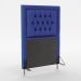 Cabeceira Pegasus 90 Decorativa de Cama Solteiro A-019 Couro Artificial Azul Aradecor