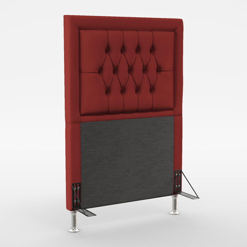 Cabeceira Pegasus 90 Decorativa de Cama Solteiro A-020 Couro Artificial Vermelho Aradecor