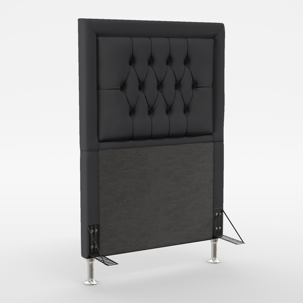 Cabeceira Pegasus 90 Decorativa de Cama Solteiro N-022 Veludo Chumbo Aradecor