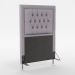Cabeceira Pegasus 90 Decorativa de Cama Solteiro N-023 Veludo Cinza Claro Aradecor