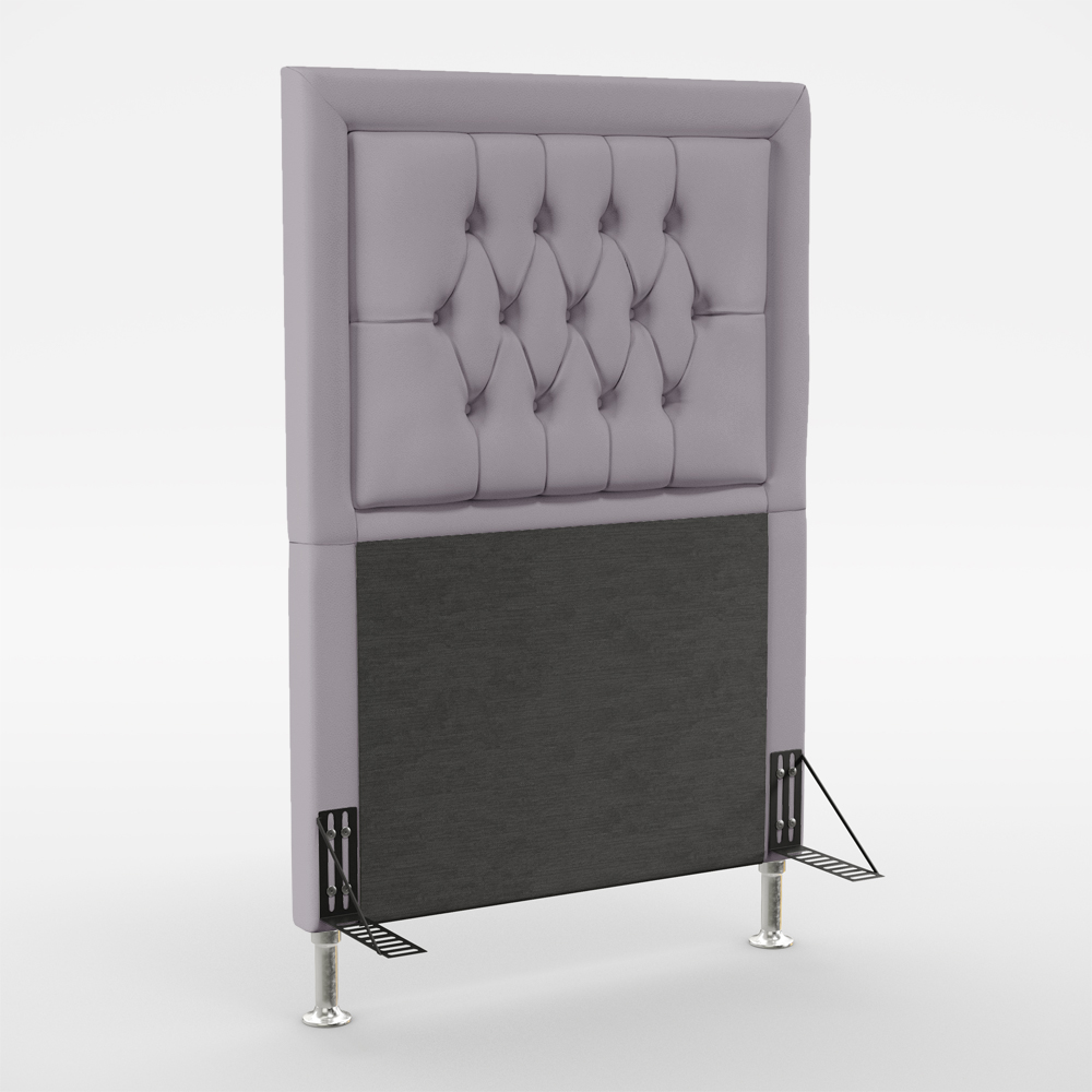 Cabeceira Pegasus 90 Decorativa de Cama Solteiro N-023 Veludo Cinza Claro Aradecor