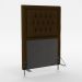 Cabeceira Pegasus 90 Decorativa de Cama Solteiro N-027 Veludo Marrom Chocolate Aradecor