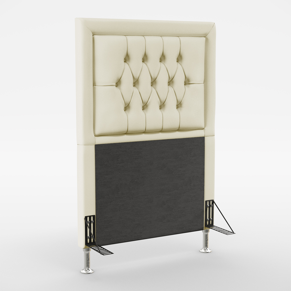 Cabeceira Pegasus 90 Decorativa de Cama Solteiro N-030 Veludo Bege Aradecor