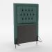 Cabeceira Pegasus 90 Decorativa de Cama Solteiro N-032 Veludo Verde Petróleo Aradecor