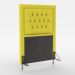 Cabeceira Pegasus 90 Para Cama de Solteiro Sued Amarelo Aradecor