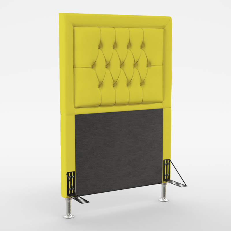 Cabeceira Pegasus 90 Para Cama de Solteiro Sued Amarelo Aradecor