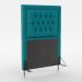 Cabeceira Pegasus 90 Para Cama de Solteiro Sued Azul Turquesa Aradecor