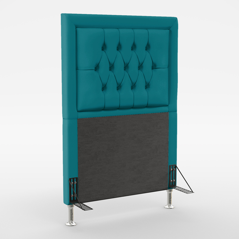 Cabeceira Pegasus 90 Para Cama de Solteiro Sued Azul Turquesa Aradecor