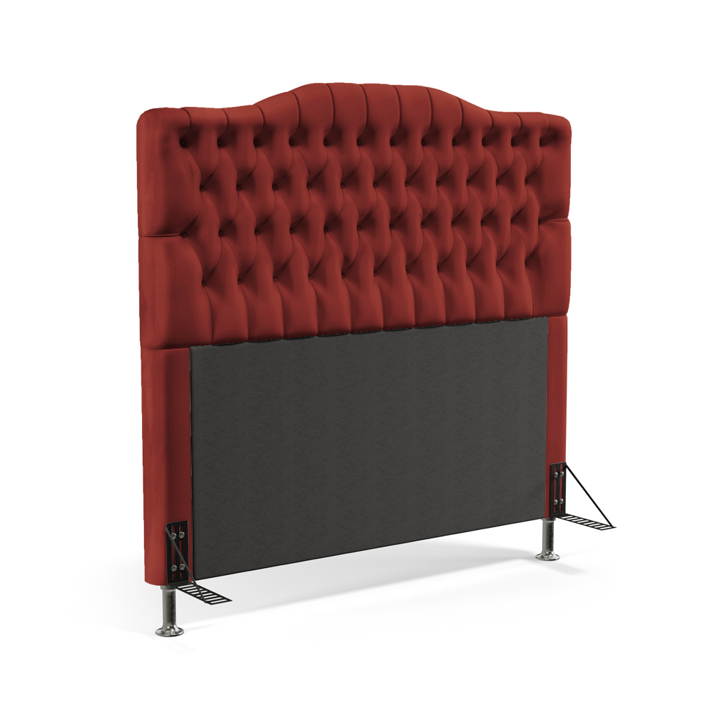 Cabeceira Pollux 140 Decorativa de Cama Casal A-020 Couro Artificial Vermelho Aradecor