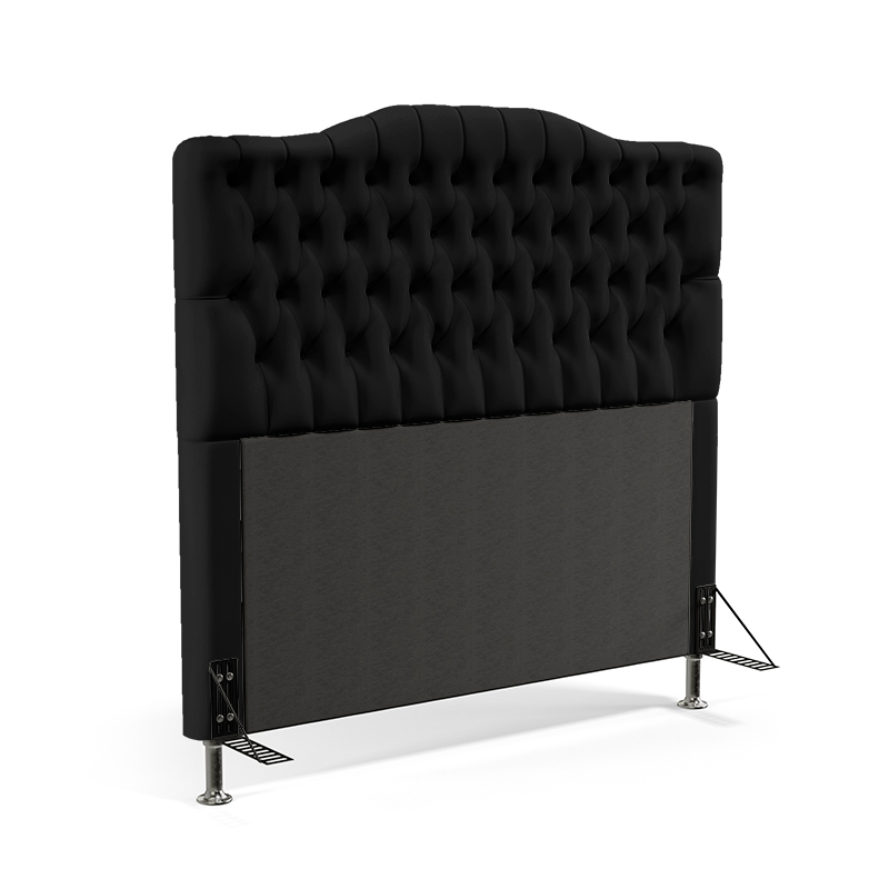 Cabeceira Pollux 140 Para Cama de Casal Couro Artificial Preto Aradecor