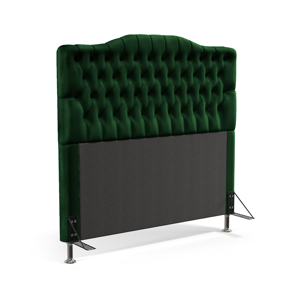 Cabeceira Pollux 160 Decorativa de Cama Queen N-026 Veludo Verde Aradecor
