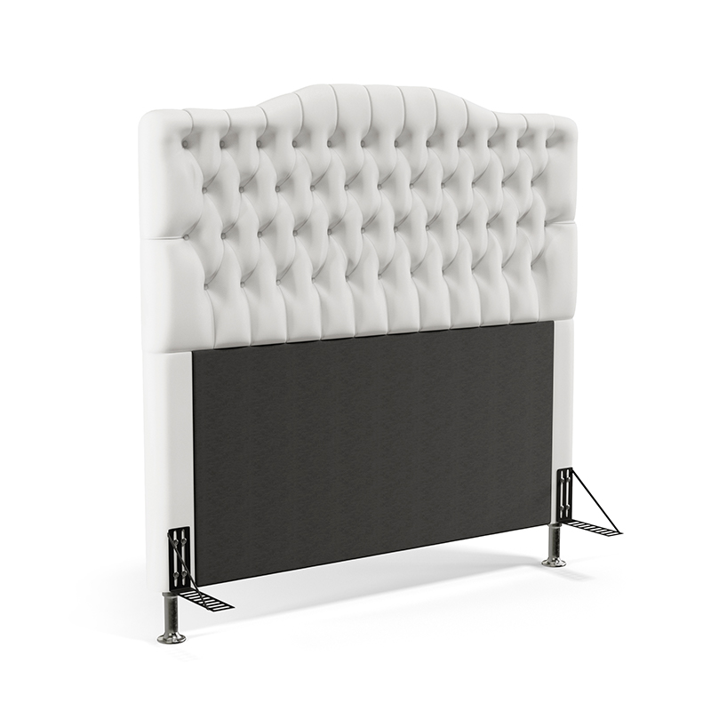 Cabeceira Pollux 160 Para Cama Queen Couro Artificial Branco Aradecor