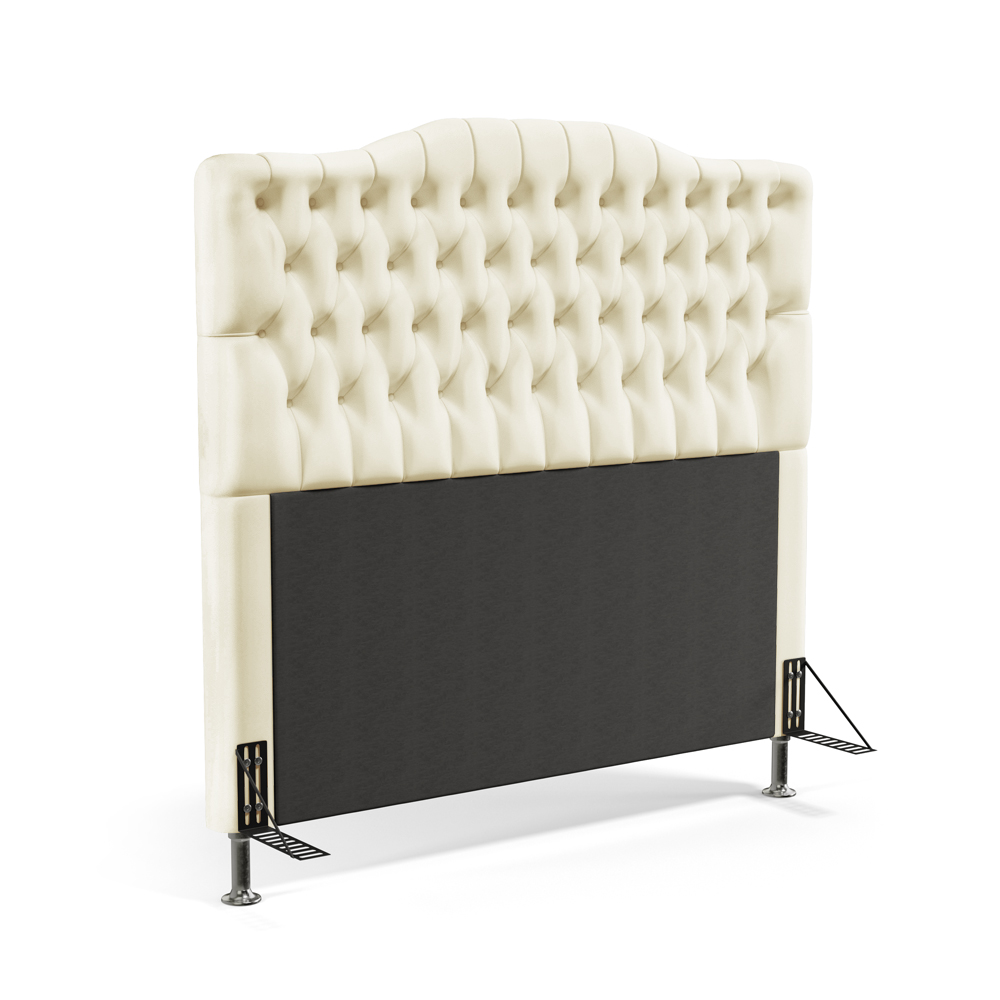 Cabeceira Pollux 195 N-030 Veludo Bege Aradecor