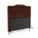 Cabeceira Pollux 195 Para Cama King Couro Artificial Marrom Aradecor