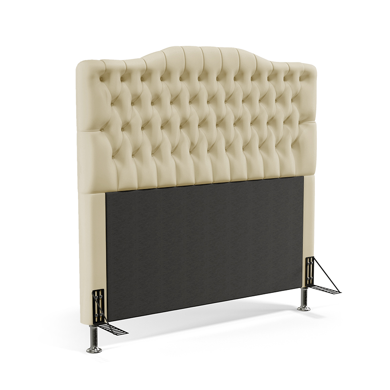 Cabeceira Pollux 195 Para Cama King Sued Bege Aradecor
