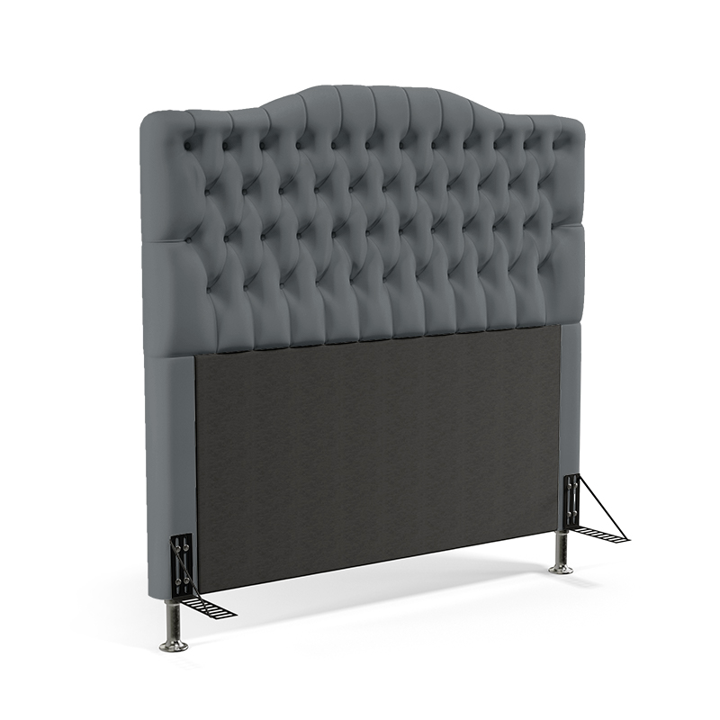Cabeceira Pollux 195 Para Cama King Sued Cinza Aradecor