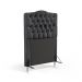 Cabeceira Pollux 90 Decorativa de Cama Solteiro N-022 Veludo Chumbo Aradecor