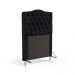 Cabeceira Pollux 90 Decorativa de Cama Solteiro N-024 Veludo Preto Aradecor